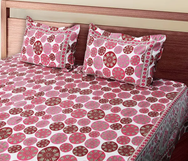 Pink_Cotton_Rajwada_Utsav_Double_Bedsheet_With_Pillow_Cover_120X120_Cm